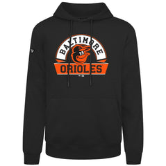 Baltimore Orioles Levelwear Podium Banner Arch Hoodie - Black - MLB Discount