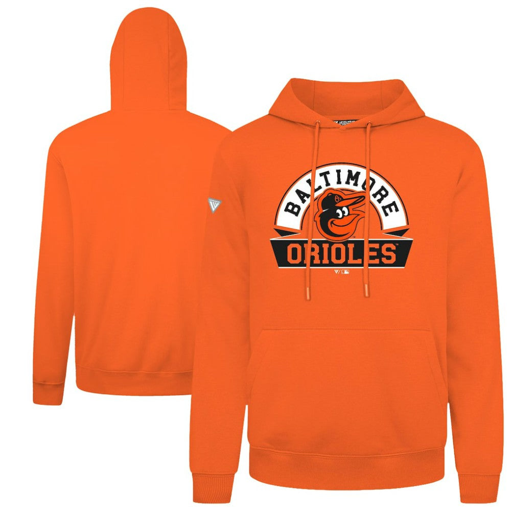 Baltimore Orioles Levelwear Podium Banner Arch Hoodie - Orange - MLB Sale