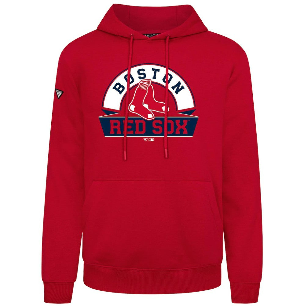 Boston Red Sox Levelwear Podium Banner Arch Hoodie - Red - MLB Online