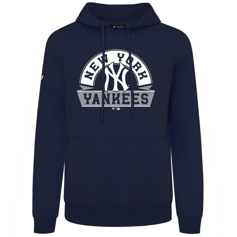 New York Yankees Levelwear Podium Banner Arch Hoodie - Navy - MLB Sale