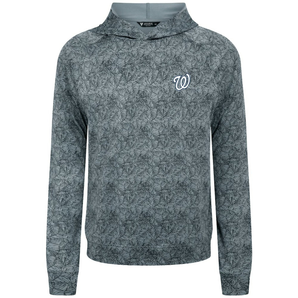 Washington Nationals Levelwear Albatross Raglan Hoodie - Gray - MLB Lifestyle