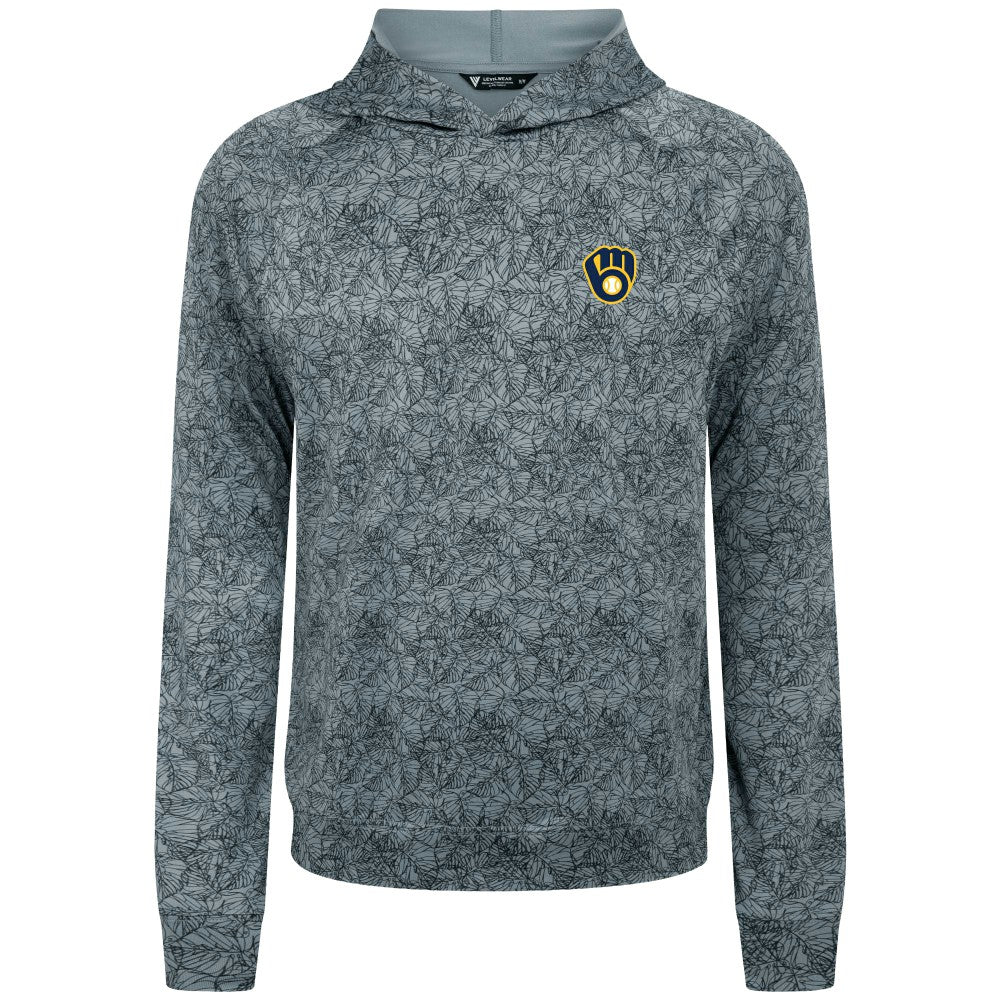 Milwaukee Brewers Levelwear Albatross Raglan Hoodie - Gray - MLB Online
