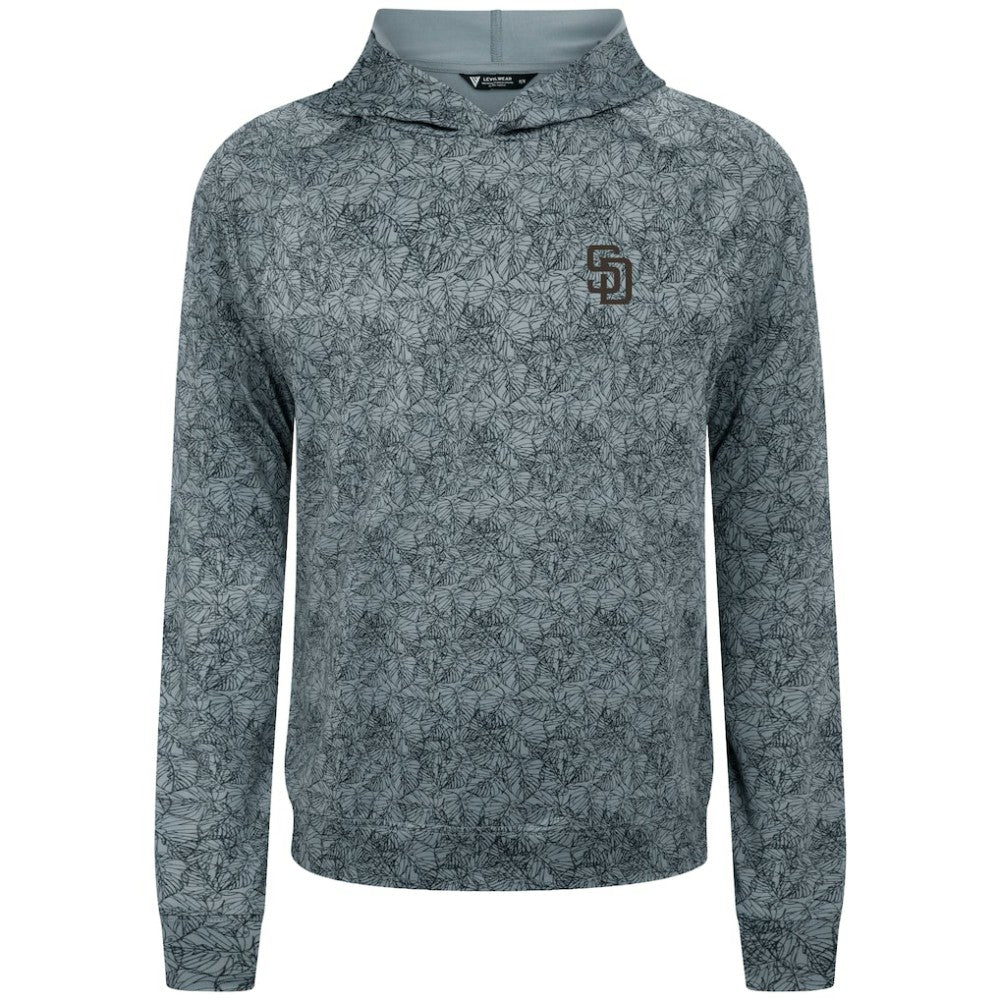 San Diego Padres Levelwear Albatross Raglan Hoodie - Gray - MLB Lifestyle