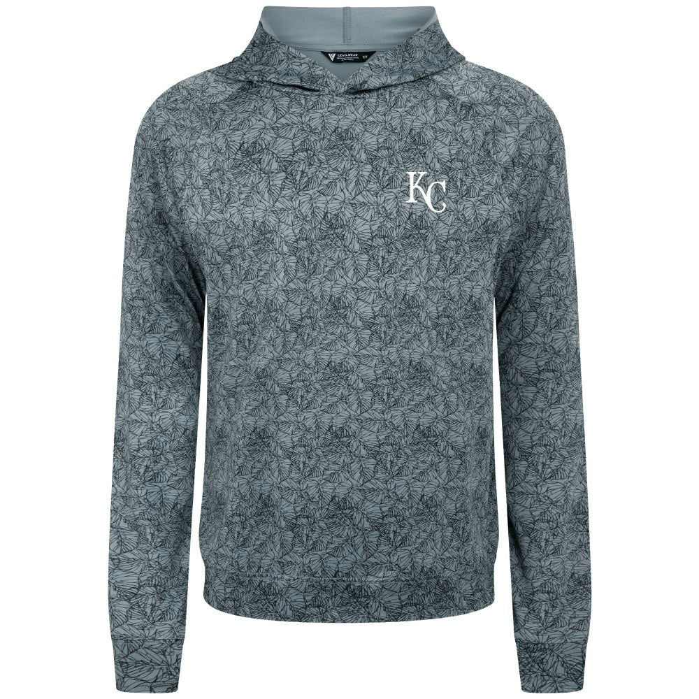 Kansas City Royals Levelwear Albatross Raglan Hoodie - Gray - MLB on Sale