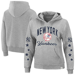 New York Yankees '47 Women's Plus Size Starry Eye Hoodie - Heather Gray - 47 brand Discount