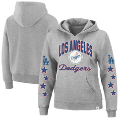 Los Angeles Dodgers '47 Women's Plus Size Starry Eye Hoodie - Heather Gray - 47 brand Lifestyle