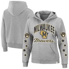 Milwaukee Brewers '47 Women's Plus Size Starry Eye Hoodie - Heather Gray - 47 brand on Sale