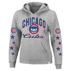 Chicago Cubs '47 Women's Plus Size Starry Eye Hoodie - Heather Gray - 47 brand on Sale