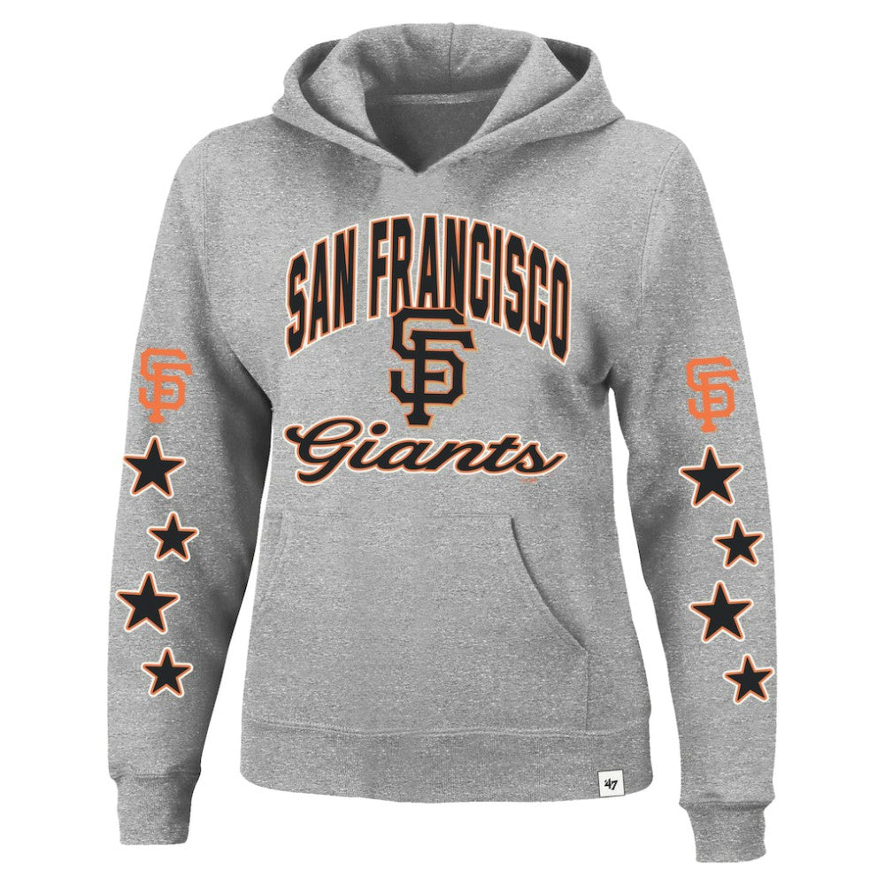 San Francisco Giants '47 Women's Plus Size Starry Eye Hoodie - Heather Gray - 47 brand Online