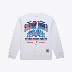 New York Yankees Mitchell & Ness Subway Series Champions Crewneck Sweatshirt - White - Mitchell & Ness Sale