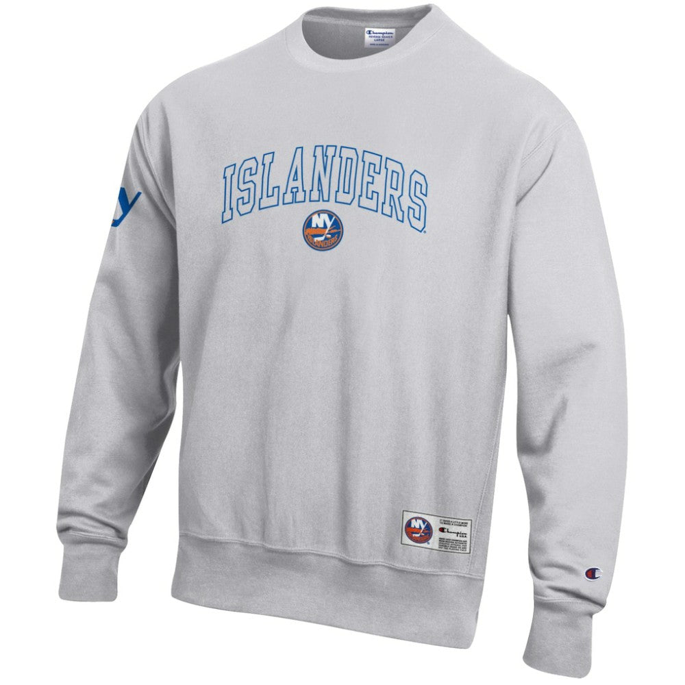 New York Islanders Champion Reverse Weave Fleece Sweatshirt - Gray - NHL 203391354