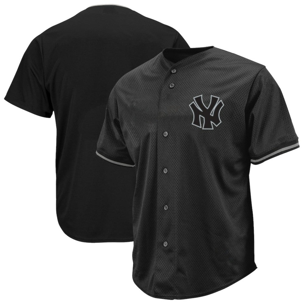 New York Yankees Profile Big & Tall Pop Fashion Jersey - Black - MLB Discount