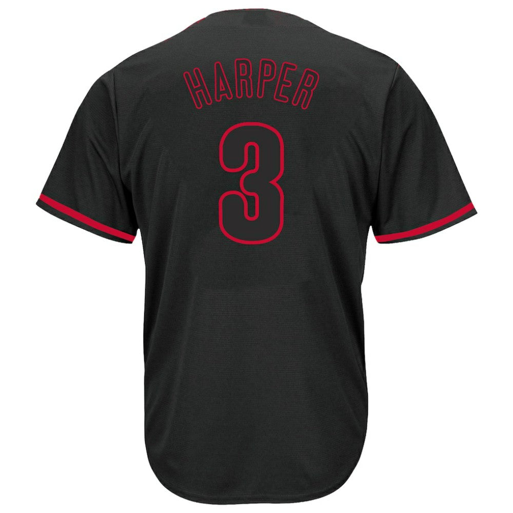 Bryce Harper Philadelphia Phillies Profile Big & Tall Pop Fashion Jersey - Black - MLB Sale