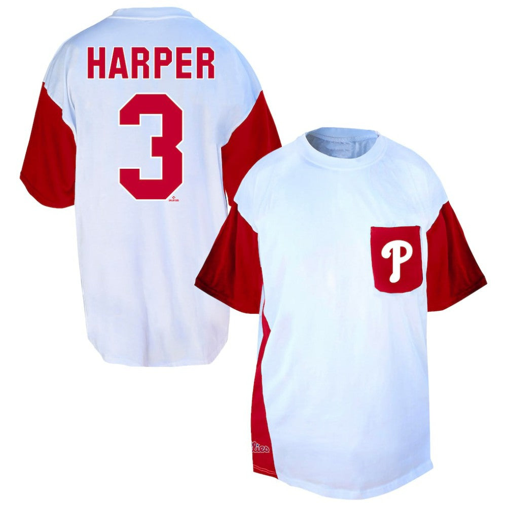 Bryce Harper Philadelphia Phillies Profile Big & Tall Player Name & Number T-Shirt - White/Red - MLB Discount