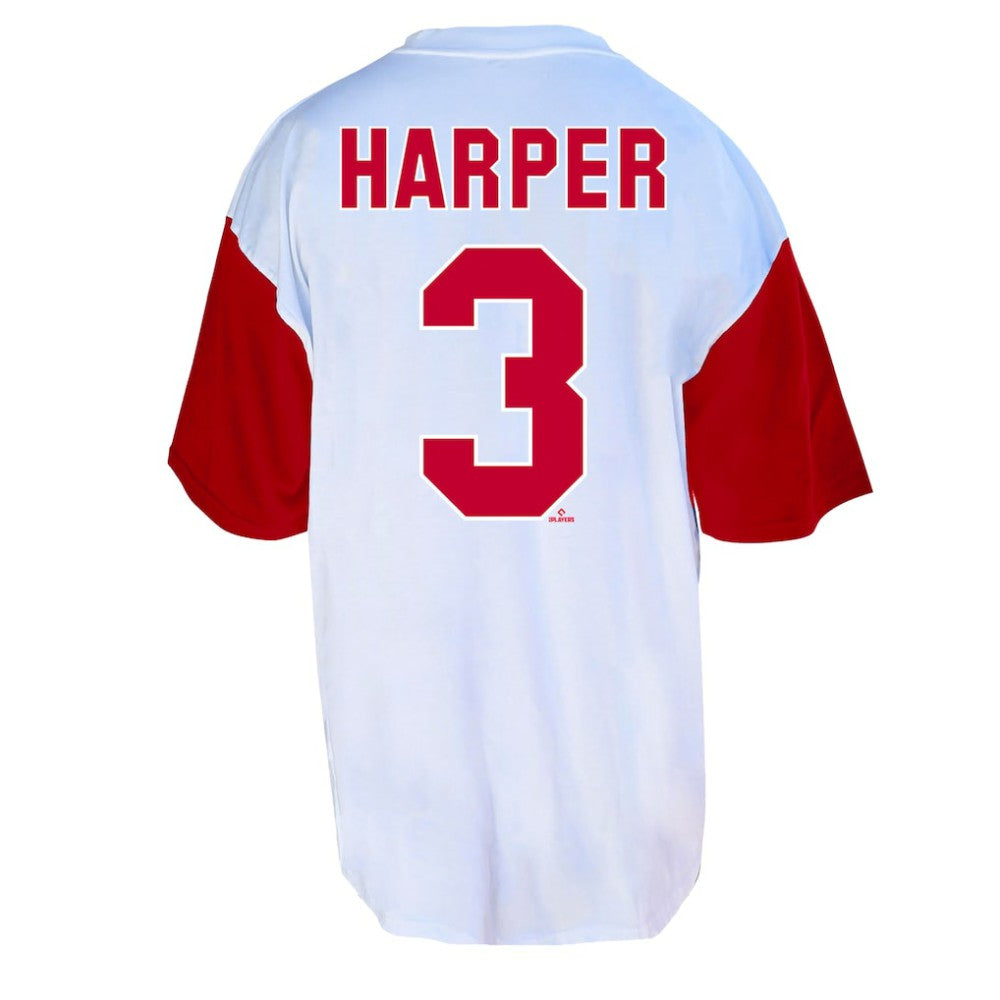 Bryce Harper Philadelphia Phillies Profile Big & Tall Player Name & Number T-Shirt - White/Red - MLB Discount