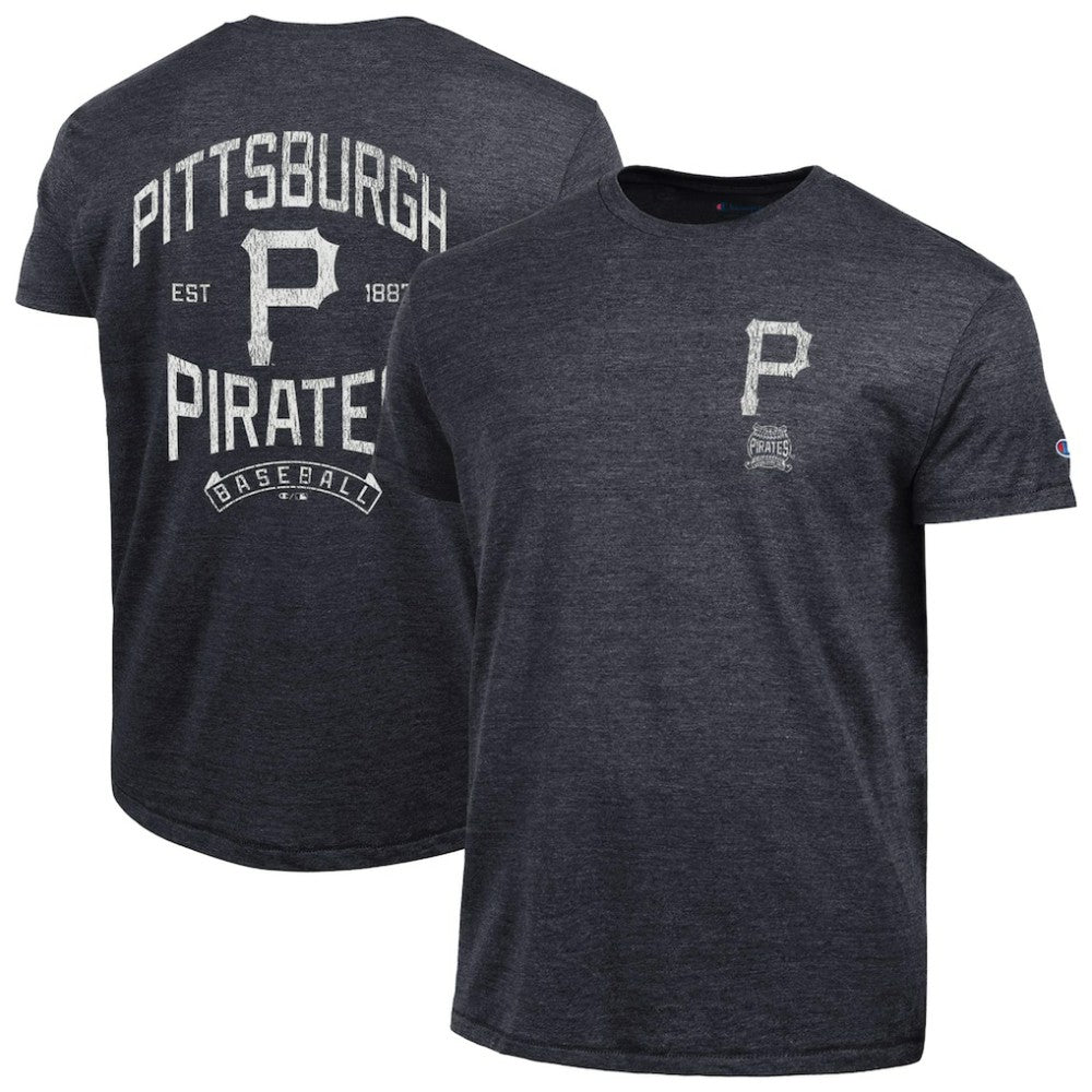 Pittsburgh Pirates Champion Vintage 3-Hit Tri-Blend T-Shirt - Black - MLB on Sale