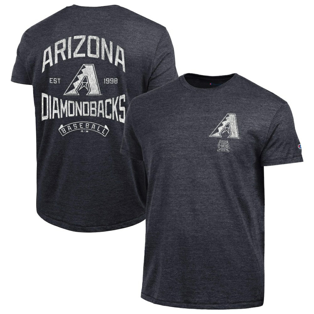Arizona Diamondbacks Champion Vintage 3-Hit Tri-Blend T-Shirt - Black - MLB Lifestyle
