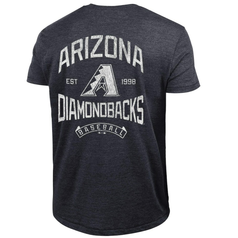 Arizona Diamondbacks Champion Vintage 3-Hit Tri-Blend T-Shirt - Black - MLB Lifestyle