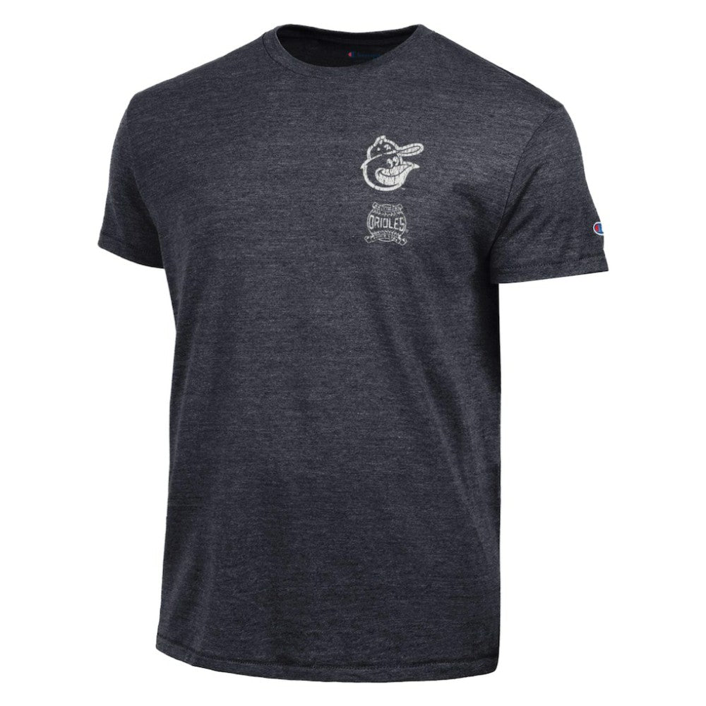 Baltimore Orioles Champion Vintage 3-Hit Tri-Blend T-Shirt - Black - MLB Lifestyle