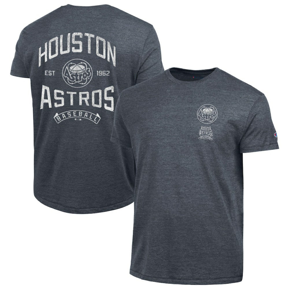 Houston Astros Champion Vintage 3-Hit Tri-Blend T-Shirt - Navy - MLB Lifestyle