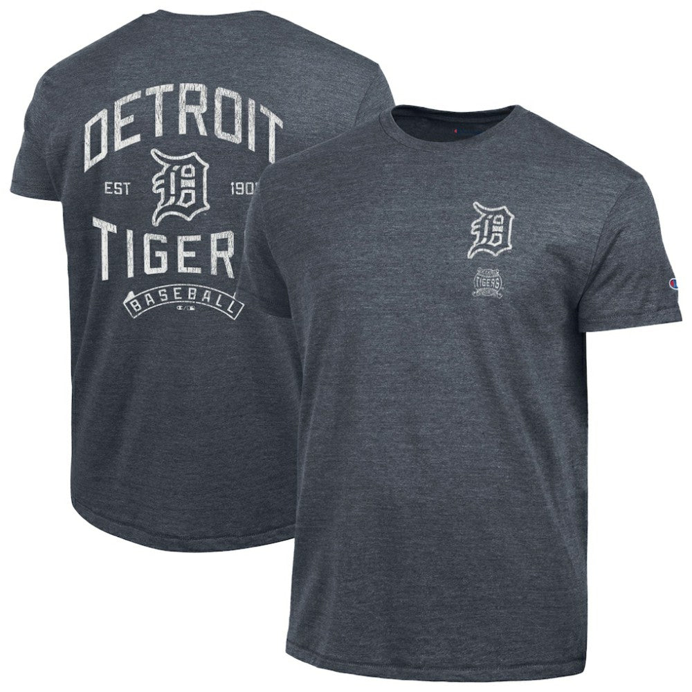 Detroit Tigers Champion Vintage 3-Hit Tri-Blend T-Shirt - Navy - MLB Sale