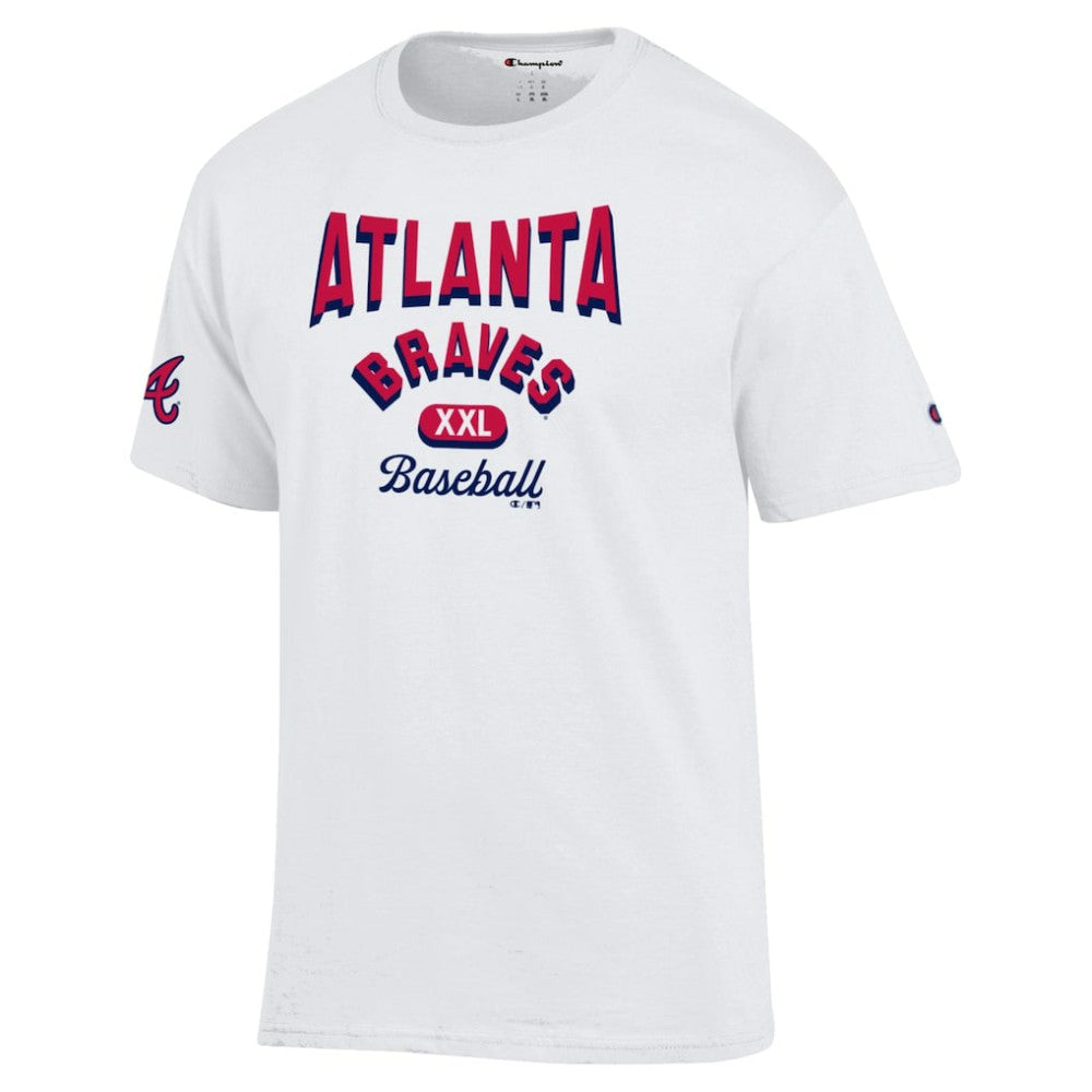 Atlanta Braves Champion 3-Hit Jersey T-Shirt - White - MLB Sale