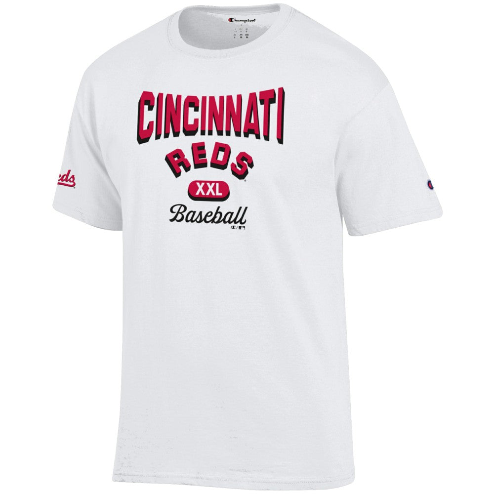 Cincinnati Reds Champion 3-Hit Jersey T-Shirt - White - MLB Lifestyle
