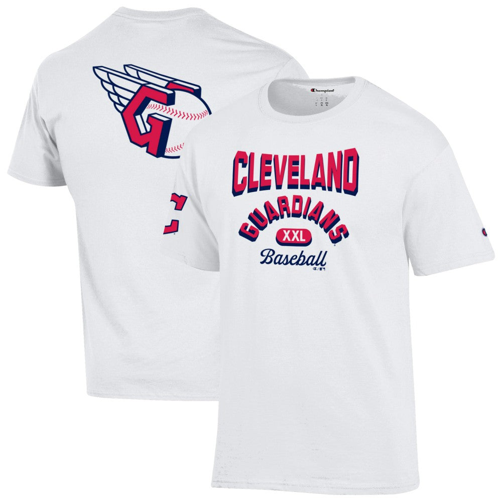 Cleveland Guardians Champion 3-Hit Jersey T-Shirt - White - MLB Sale