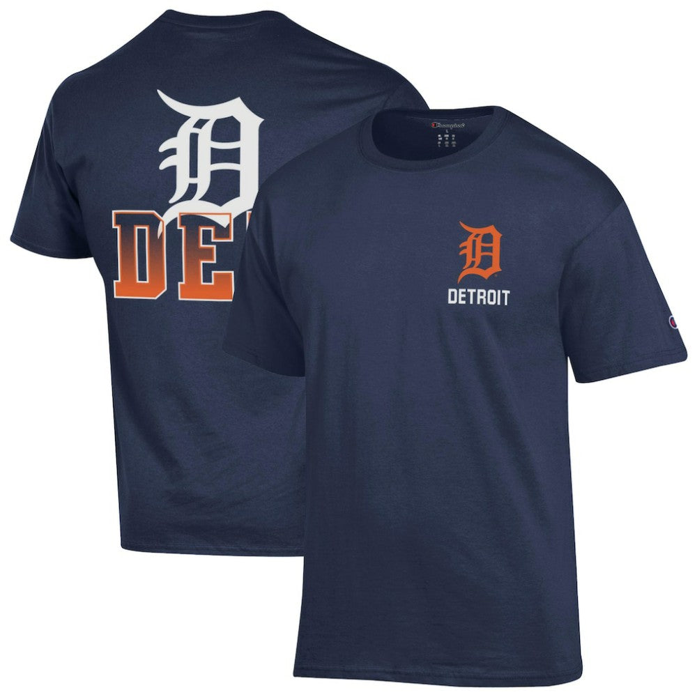 Detroit Tigers Champion Jersey T-Shirt - Navy - MLB Lifestyle