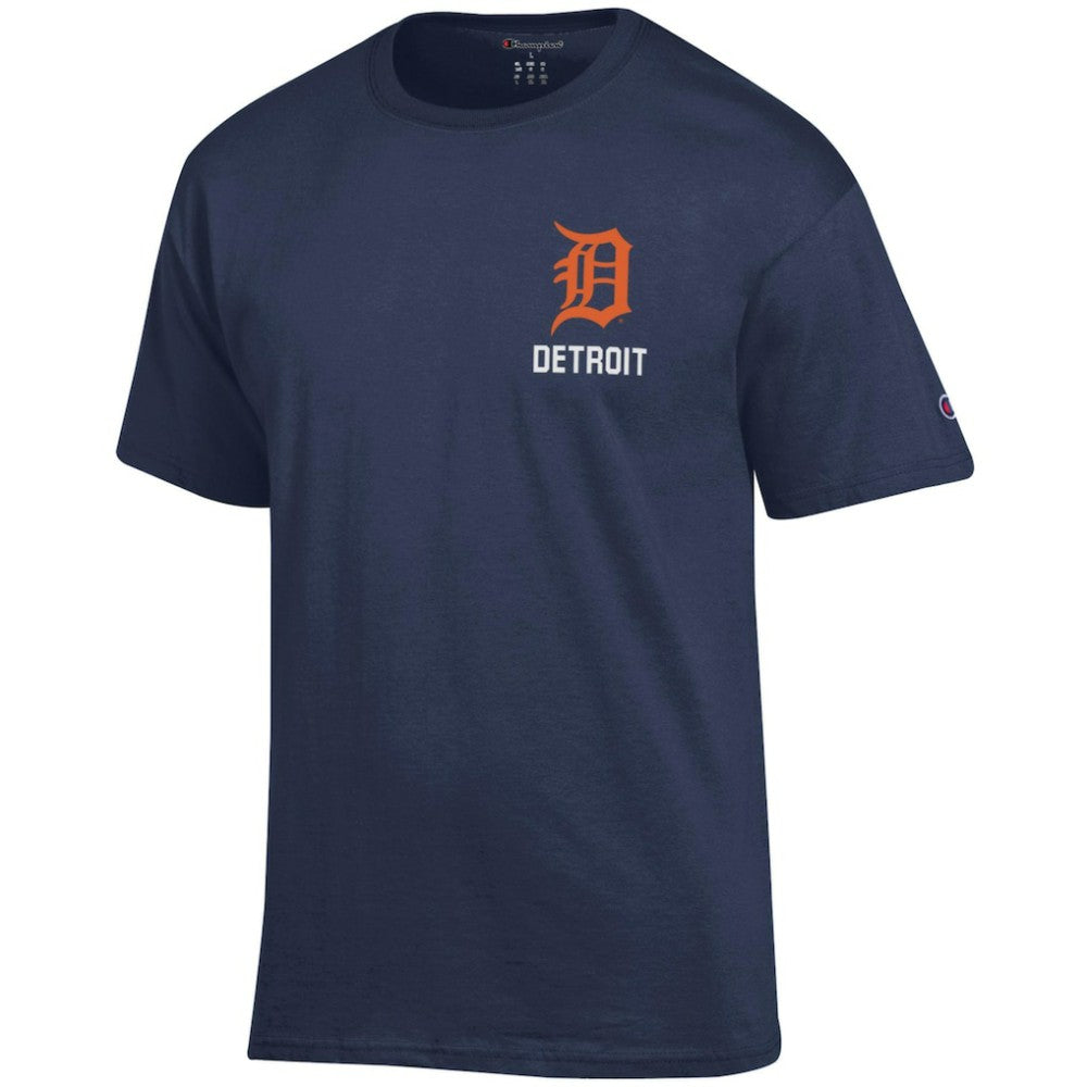 Detroit Tigers Champion Jersey T-Shirt - Navy - MLB Lifestyle