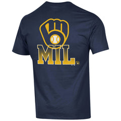Milwaukee Brewers Champion Jersey T-Shirt - Navy - MLB Online