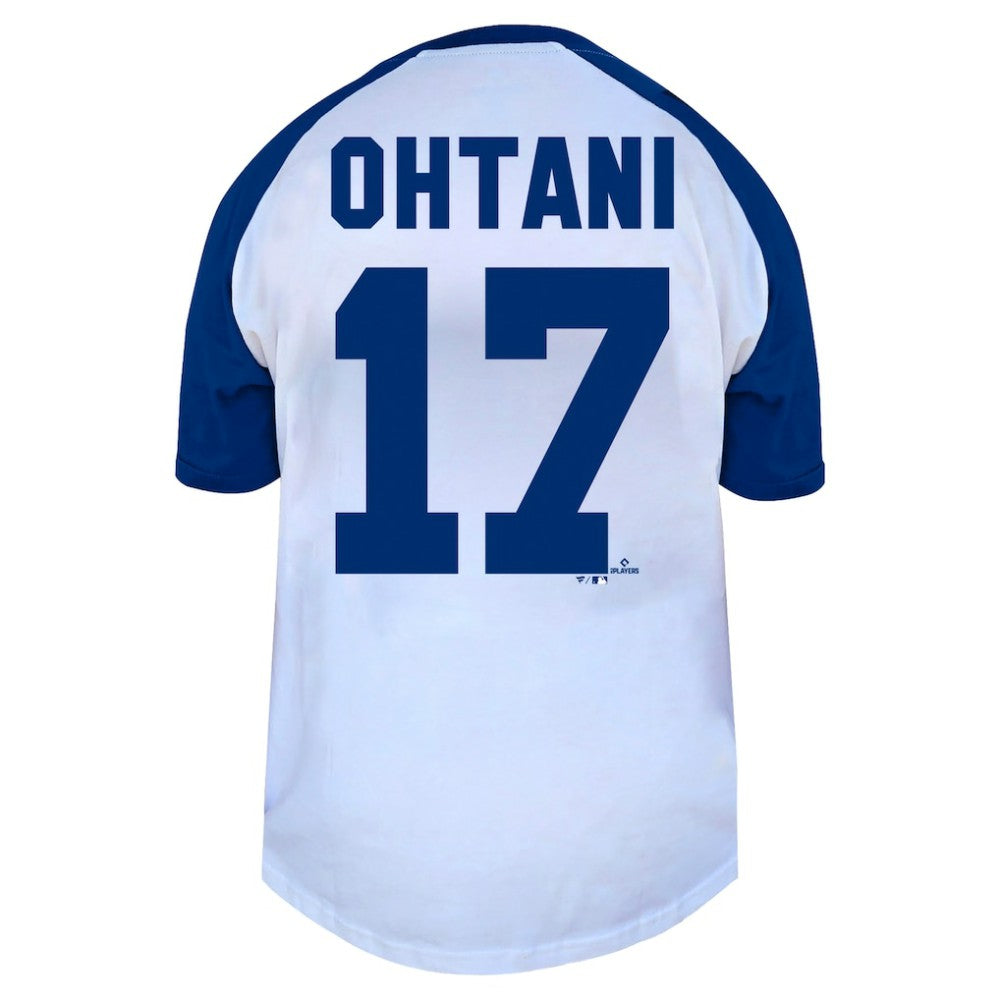 Shohei Ohtani Los Angeles Dodgers Profile Women's Plus Size Name & Number Raglan Henley T-Shirt - White - MLB Discount