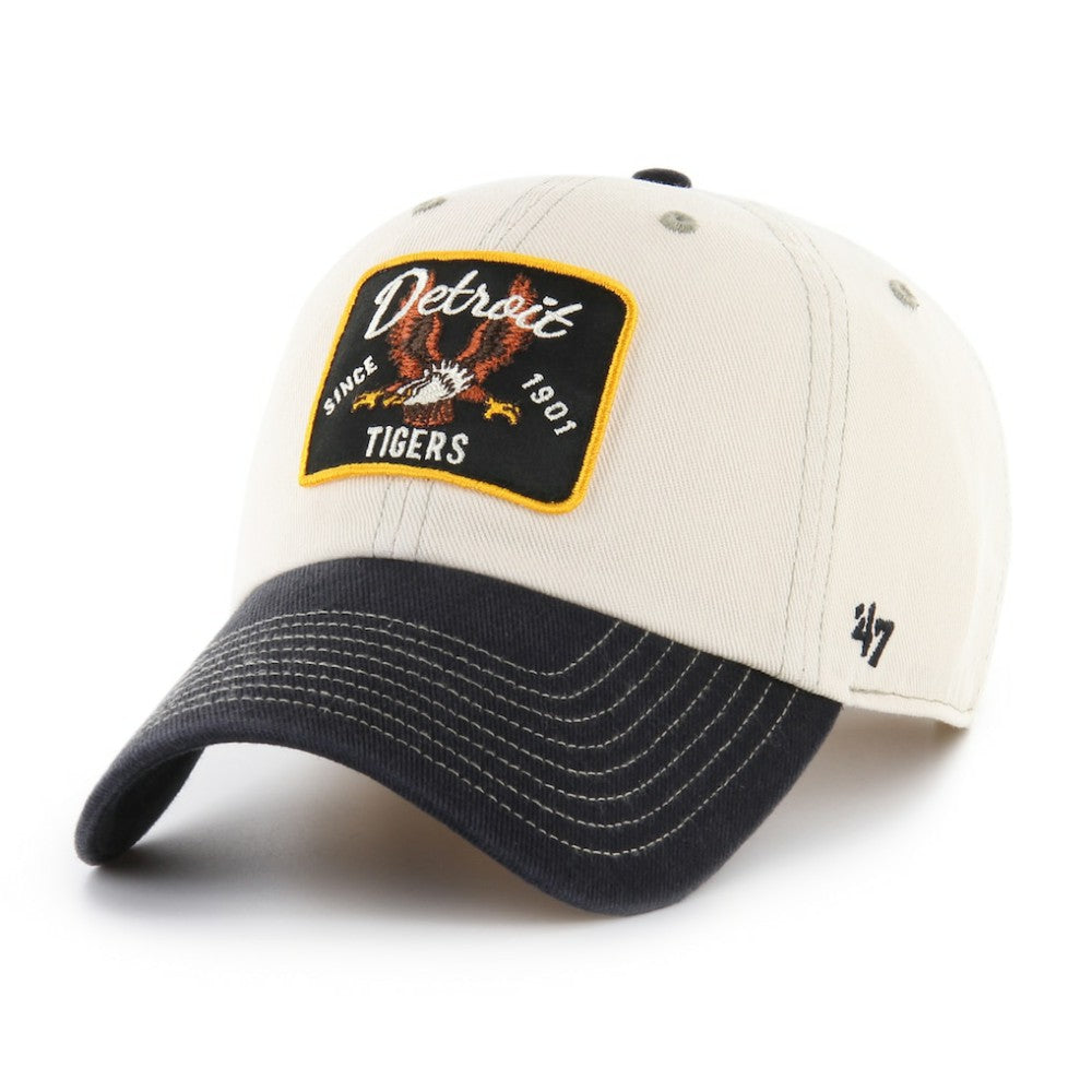 Detroit Tigers '47 Keepsake Collection Clean Up Adjustable Hat - Natural/Black - 47 brand on Sale