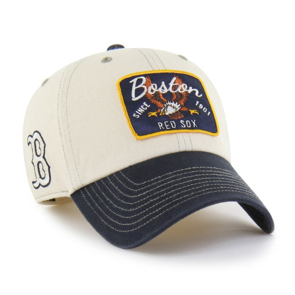 Boston Red Sox '47 Keepsake Collection Clean Up Adjustable Hat - Natural/Navy - 47 brand Sale