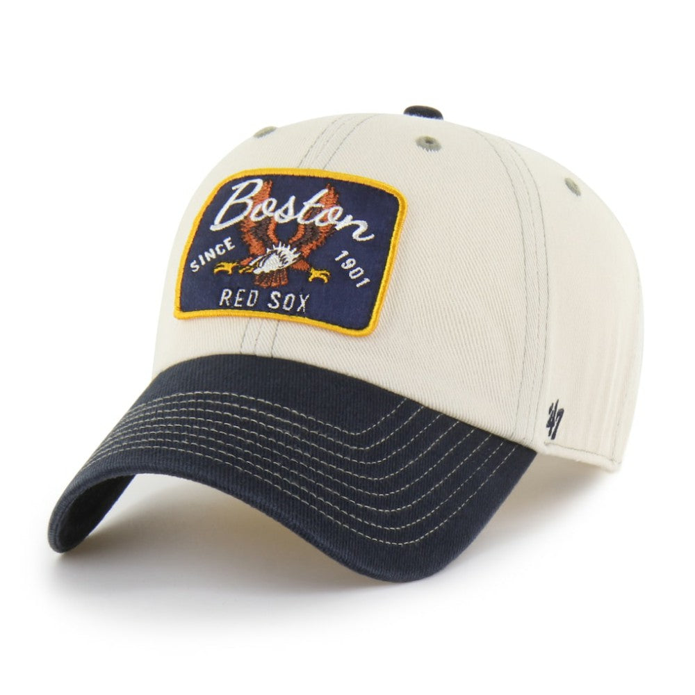Boston Red Sox '47 Keepsake Collection Clean Up Adjustable Hat - Natural/Navy - 47 brand Sale