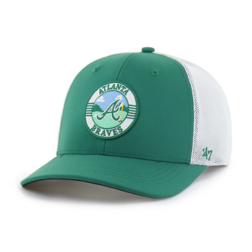 Atlanta Braves '47 Elevated Greens Adjustable Trucker Hat - Kelly Green/White - 47 brand Discount