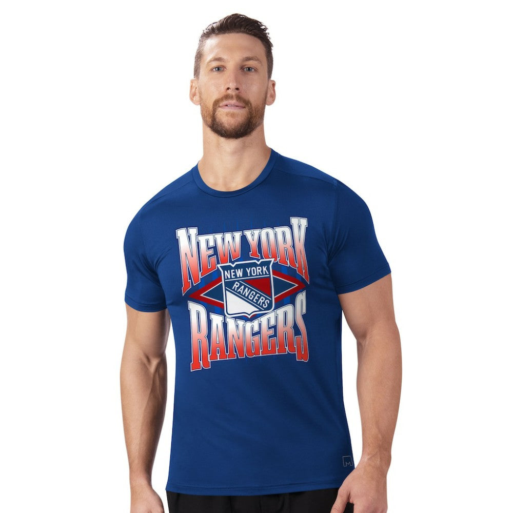 New York Rangers MSX by Michael Strahan Performance Team Graphic T-Shirt - Blue - NHL 203393206