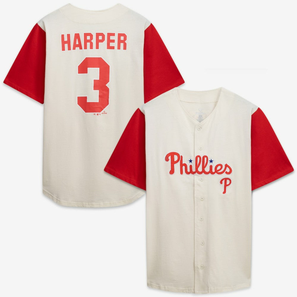 Philadelphia Phillies Profile Big & Tall Two-Color Fashion Jersey - Cream/Red - MLB on Sale