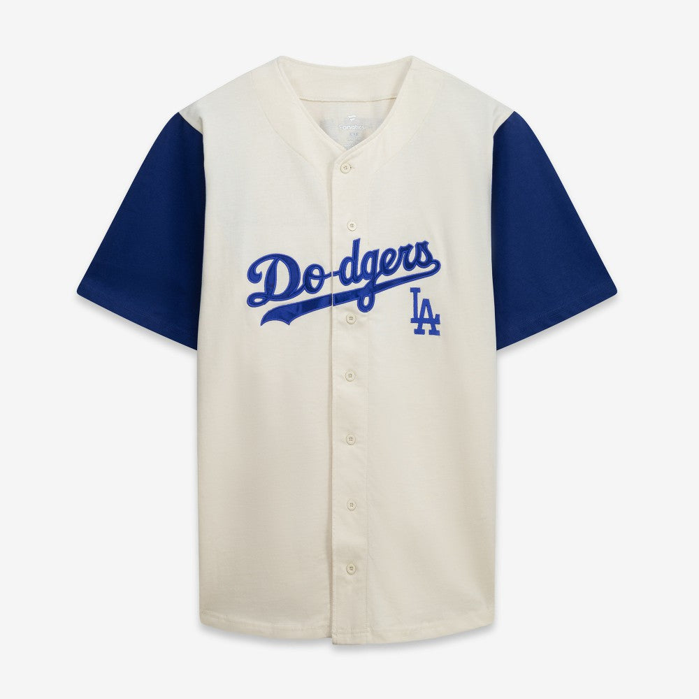 Los Angeles Dodgers Profile Big & Tall Two-Color Fashion Jersey - Cream/Royal - MLB Lifestyle