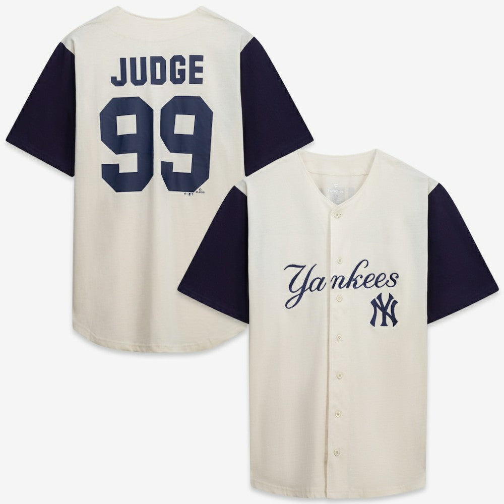 New York Yankees Profile Big & Tall Two-Color Fashion Jersey - Cream/Navy - MLB Sale