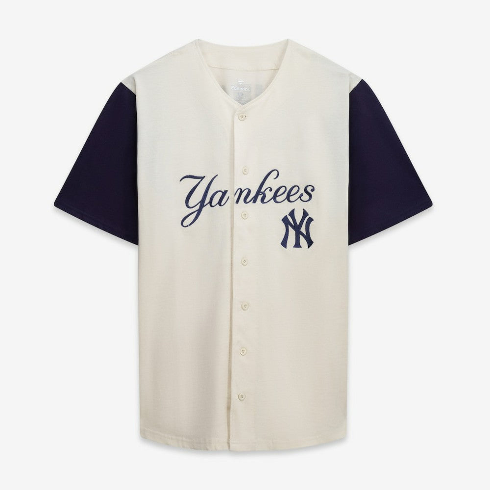 New York Yankees Profile Big & Tall Two-Color Fashion Jersey - Cream/Navy - MLB Sale