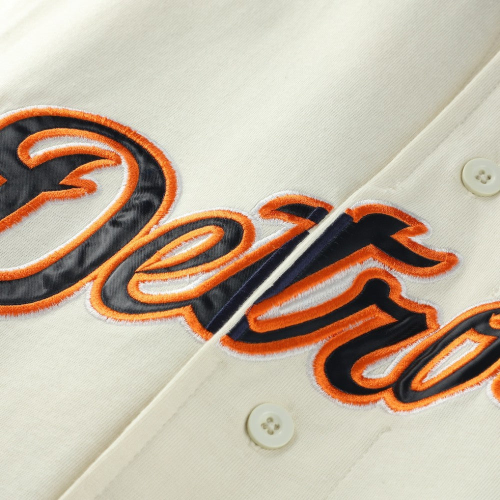 Detroit Tigers Profile Big & Tall Two-Color Fashion Jersey - Cream/Navy - MLB Lifestyle