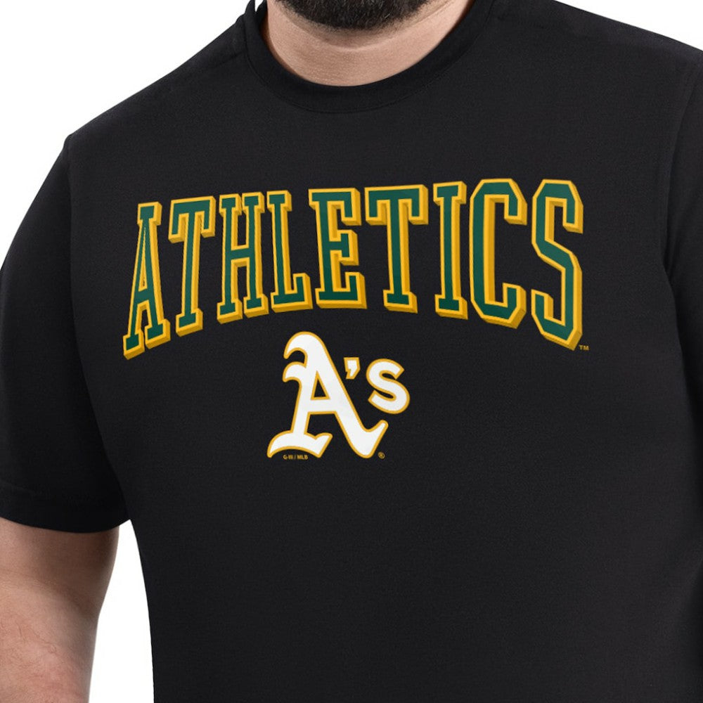 Athletics G-III Sports by Carl Banks Adaptive Classic Team Spirit T-Shirt - Black - MLB Discount