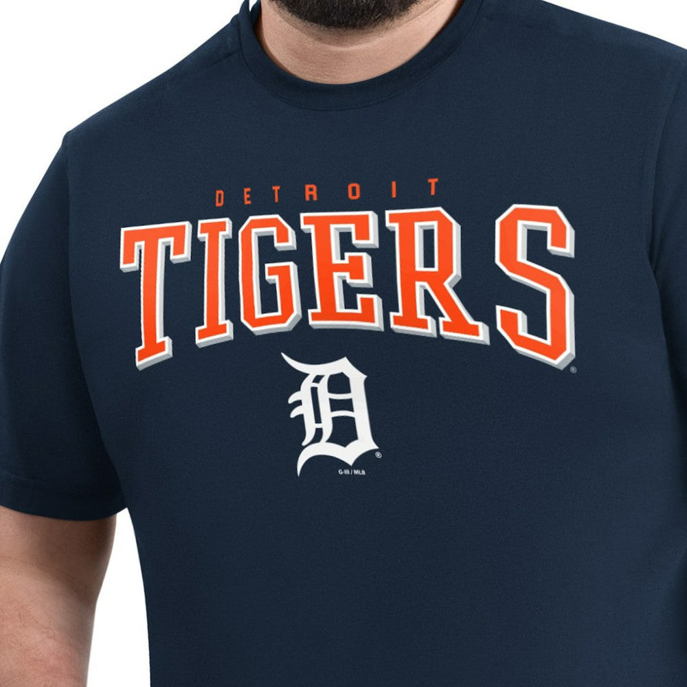 Detroit Tigers G-III Sports by Carl Banks Adaptive Classic Team Spirit T-Shirt - Navy - MLB Lifestyle