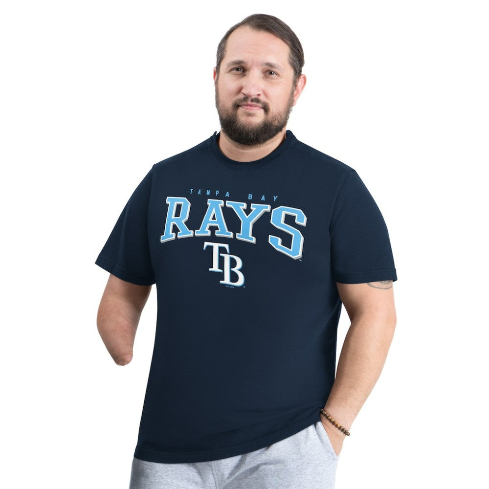 Tampa Bay Rays G-III Sports by Carl Banks Adaptive Classic Team Spirit T-Shirt - Navy - MLB Lifestyle