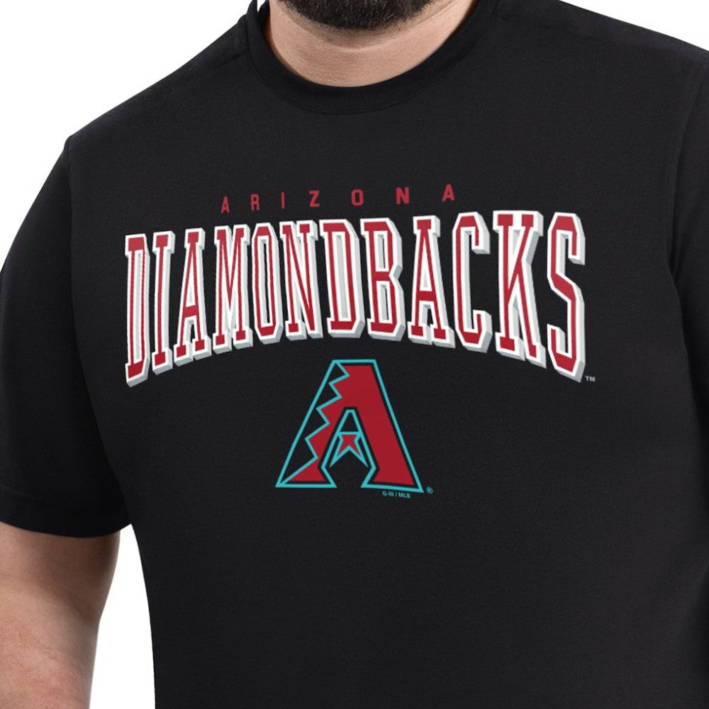 Arizona Diamondbacks G-III Sports by Carl Banks Adaptive Classic Team Spirit T-Shirt - Black - MLB Sale