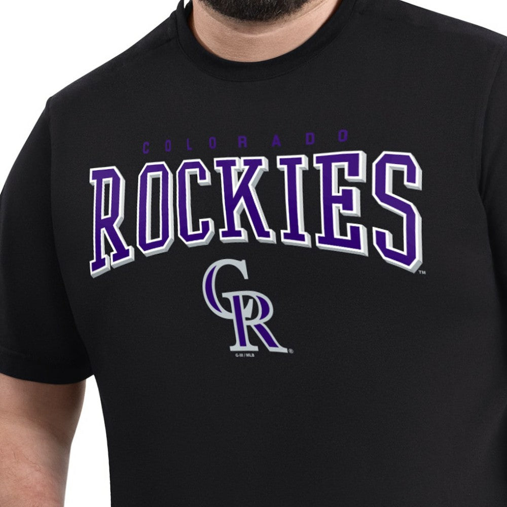 Colorado Rockies G-III Sports by Carl Banks Adaptive Classic Team Spirit T-Shirt - Black - MLB Discount