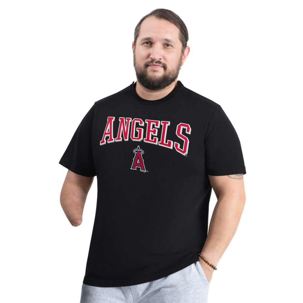 Los Angeles Angels G-III Sports by Carl Banks Adaptive Classic Team Spirit T-Shirt - Black - MLB Discount