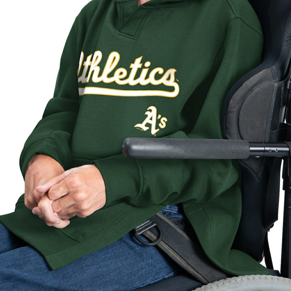 Athletics G-III Sports by Carl Banks Adaptive Lockup Fleece Hoodie - Green - MLB Lifestyle