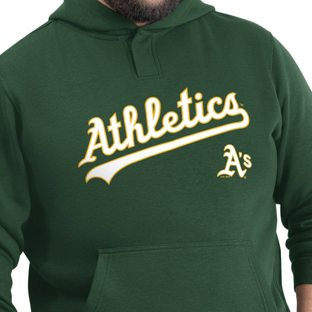 Athletics G-III Sports by Carl Banks Adaptive Lockup Fleece Hoodie - Green - MLB Lifestyle